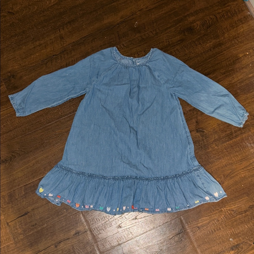 Old Navy Denim Kids Dress with Colorful Trim